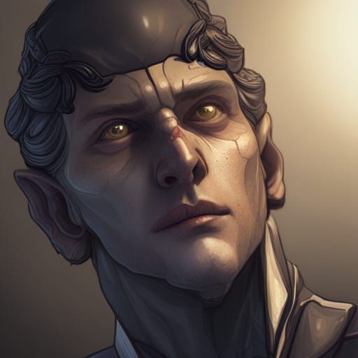 Surreal Phantom Squelette in a Haunting Manor Concept Art