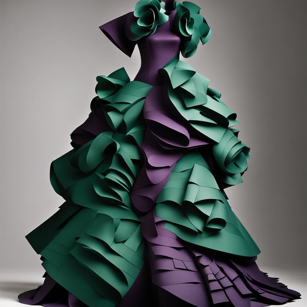 Unique Paper Collage Dress:: Exquisite (Alexander McQueen, 1...