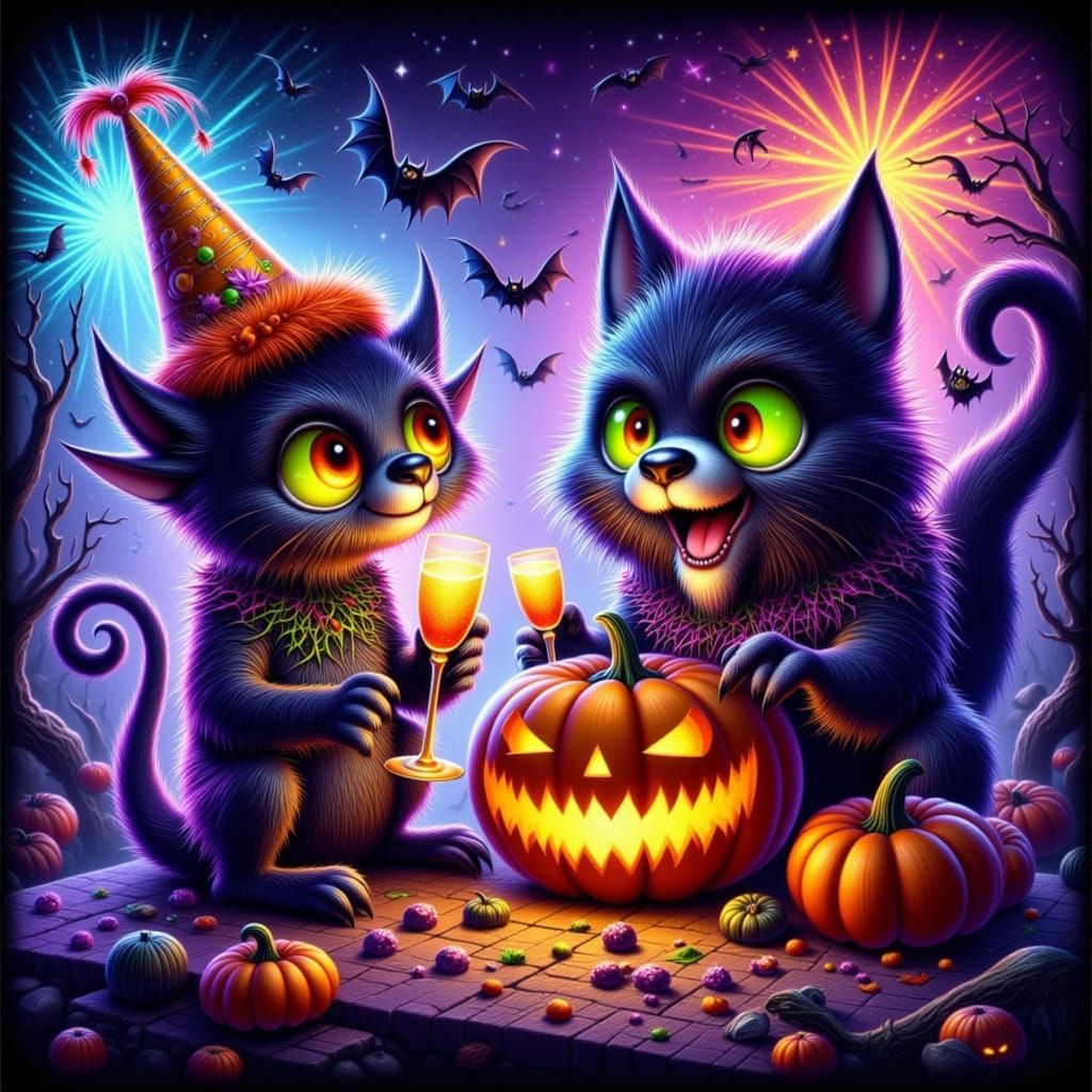 Fantastical Creature Hybrids Celebrate Holidays in Gothic Fa...