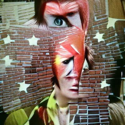 Glam Rock Icon in Cosmic Sunset