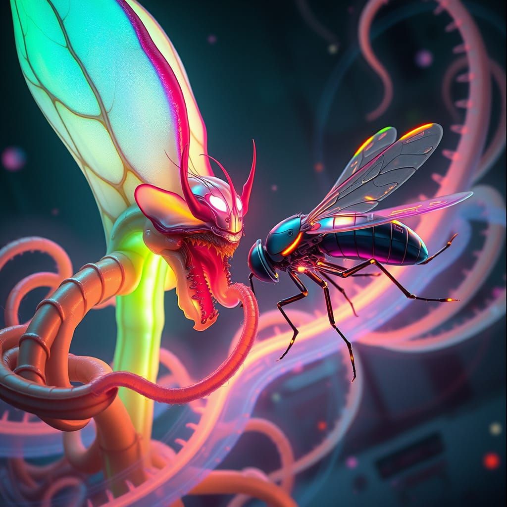 Ethereal Bioluminescent Plant Engages Cyberfly in a Cosmic, ...