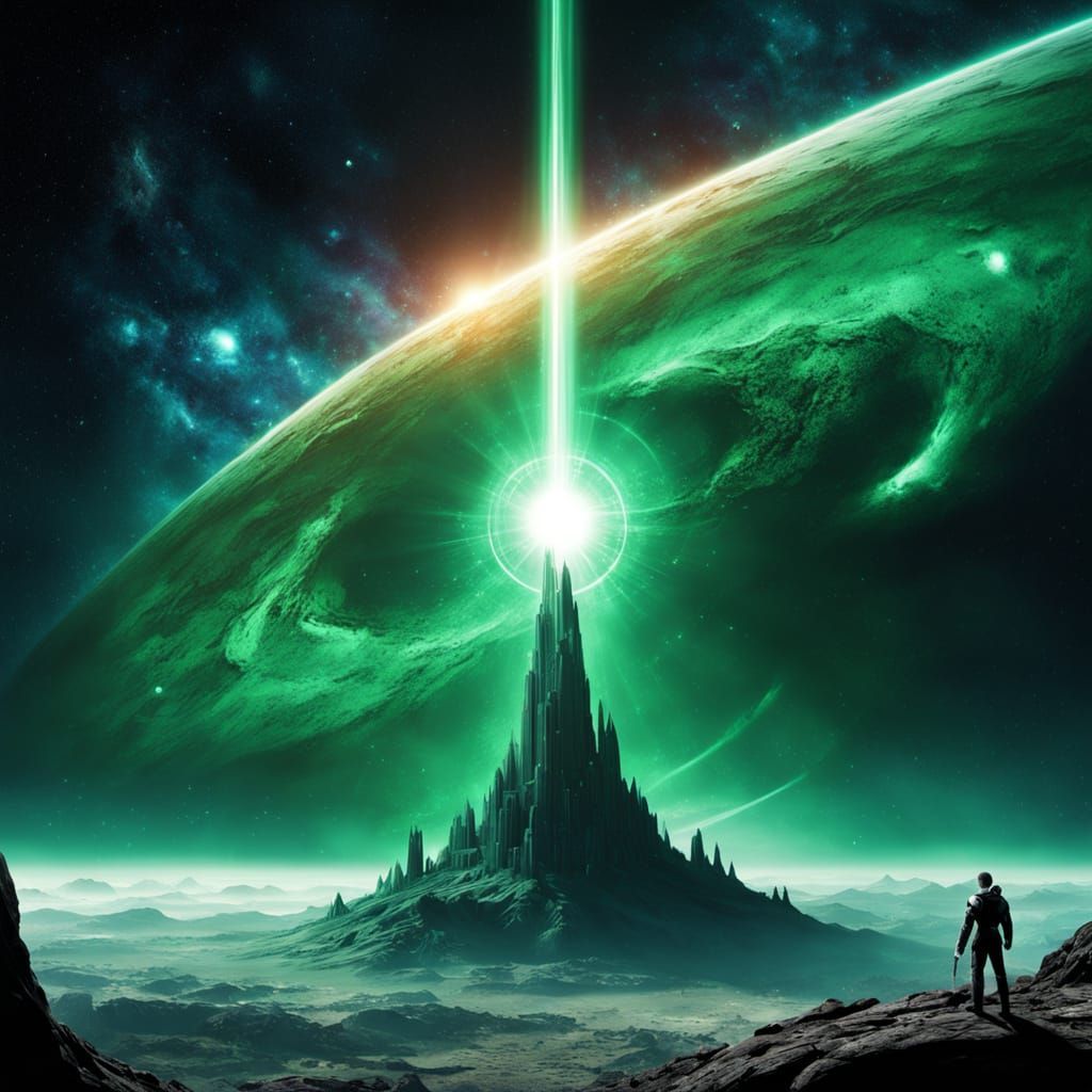 Green Lantern Monolith Shines From Asteroid in Cosmic Matte ...