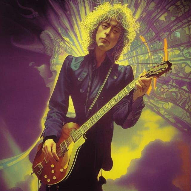 Rock Icon Performs Under Vibrant Hues in Concert