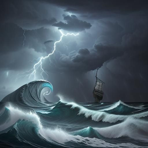 Apocalyptic Storm on the Turbulent Sea