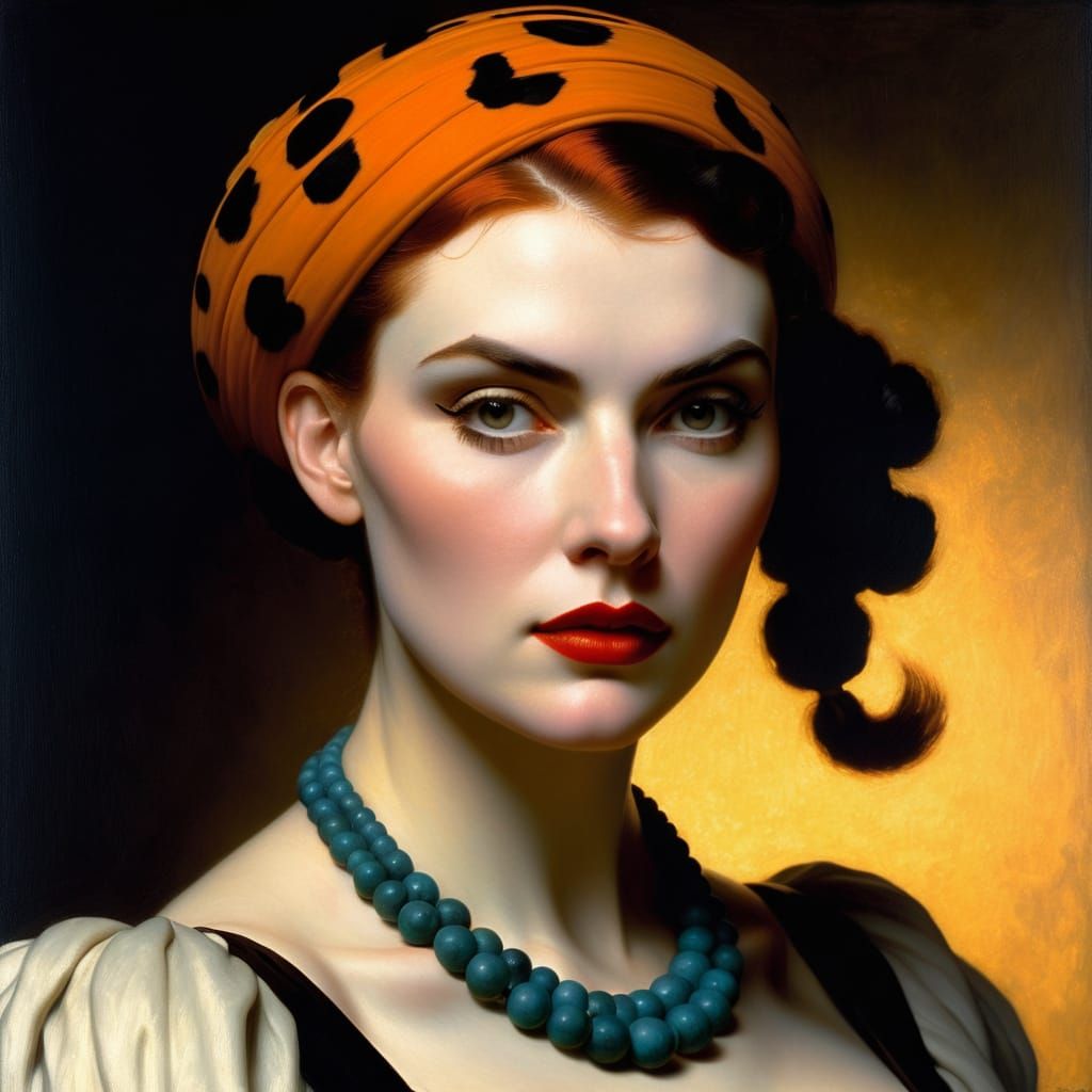 Wilma Flintstone Portrait in Dramatic Lighting