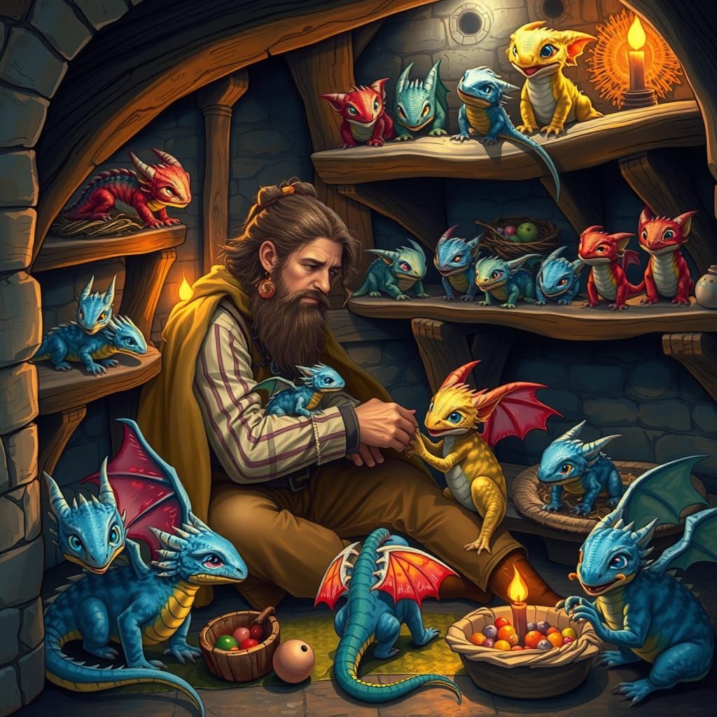 Medieval Dragon Nursery Scene