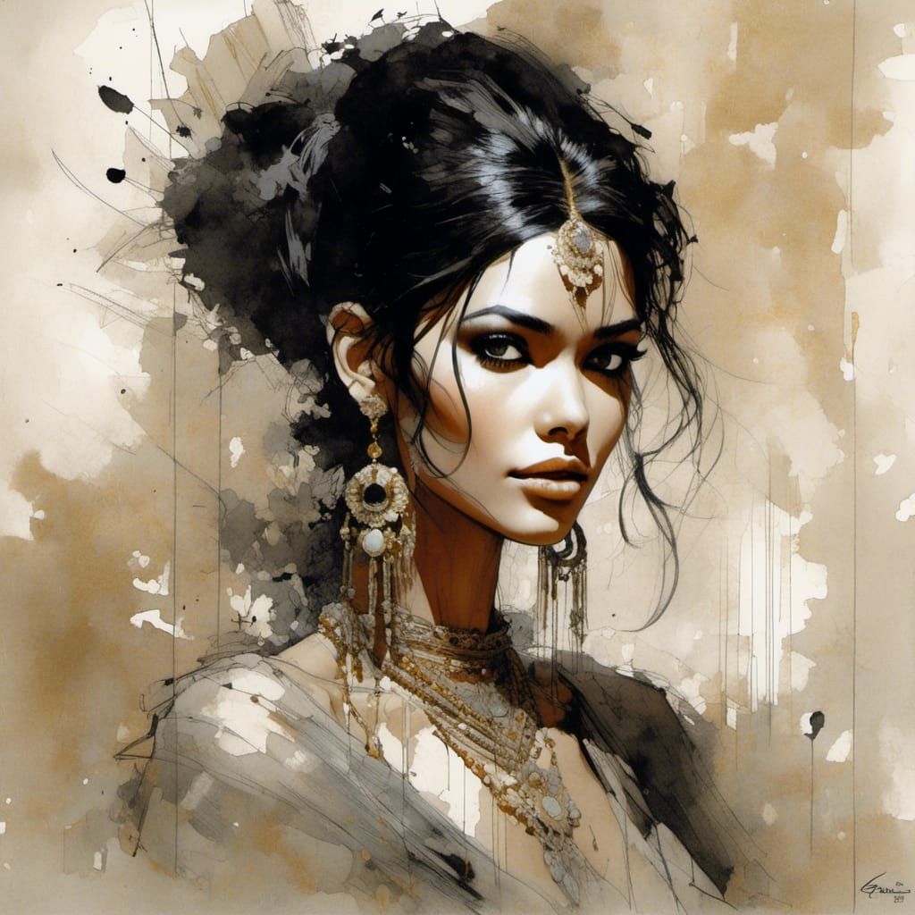 Hyper-Realistic Digital Portrait of a Multicultural Woman