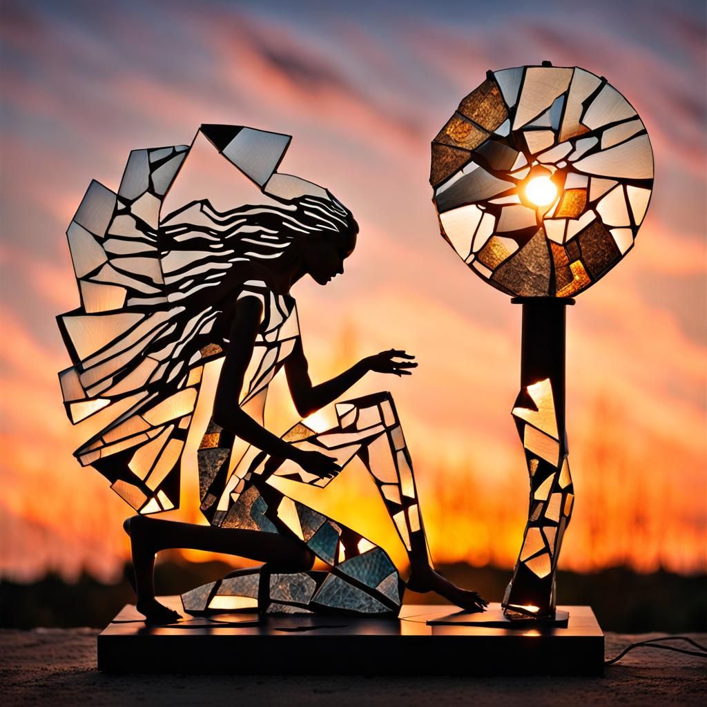 Surreal Sculpture Lamp Embracing Change
