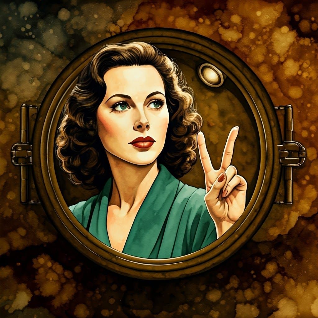 Surreal, Cyberpunk-Inspired Portrait of 1940s Icon