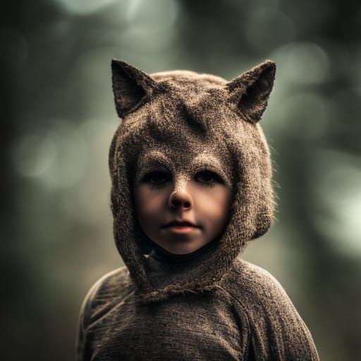 Surreal Native American Spirit in Profound Bokeh