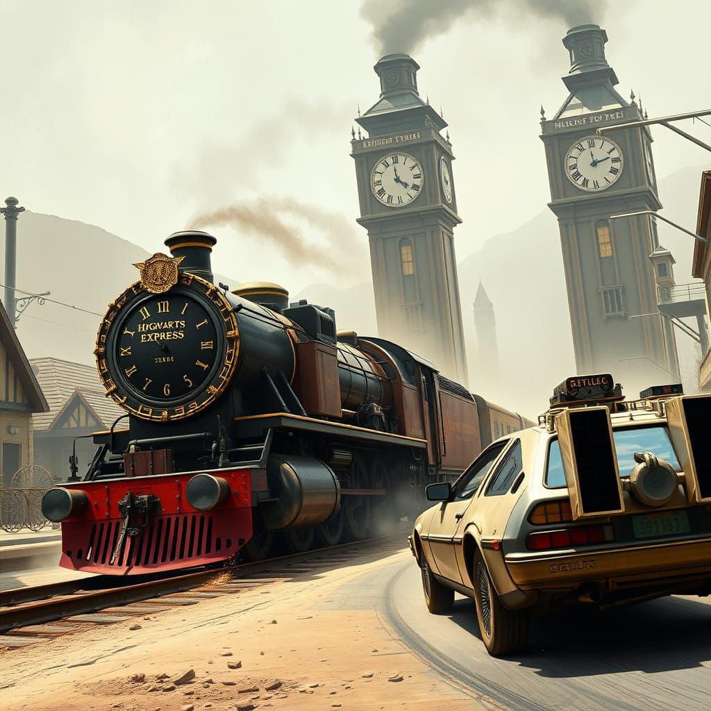 Sleek Steam-Powered Hogwarts Express Arrives in Retro-Futuri...