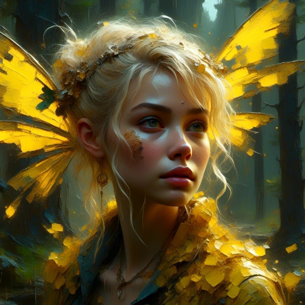 Vibrant Fairy Pixie in Enchanted Forest