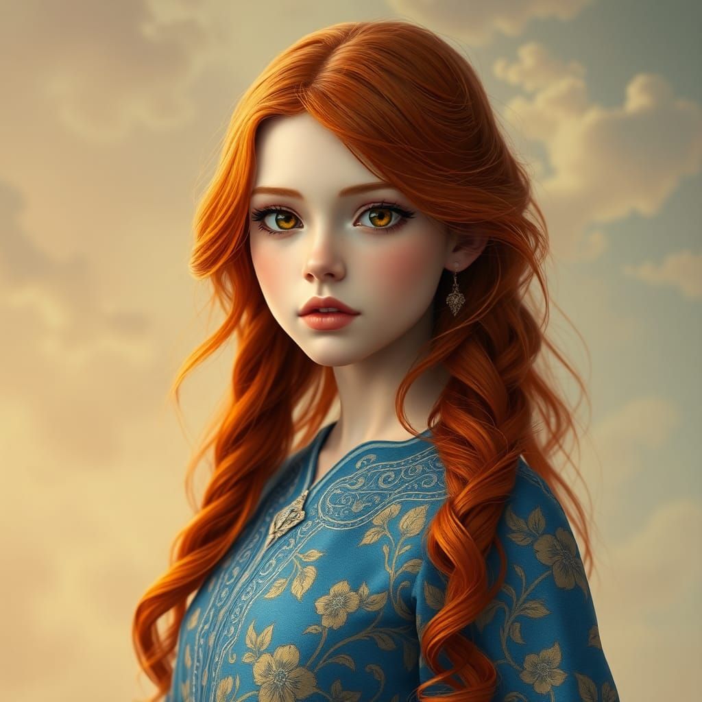 Enchanting Art Nouveau Goddess in Ethereal Dreamscapes