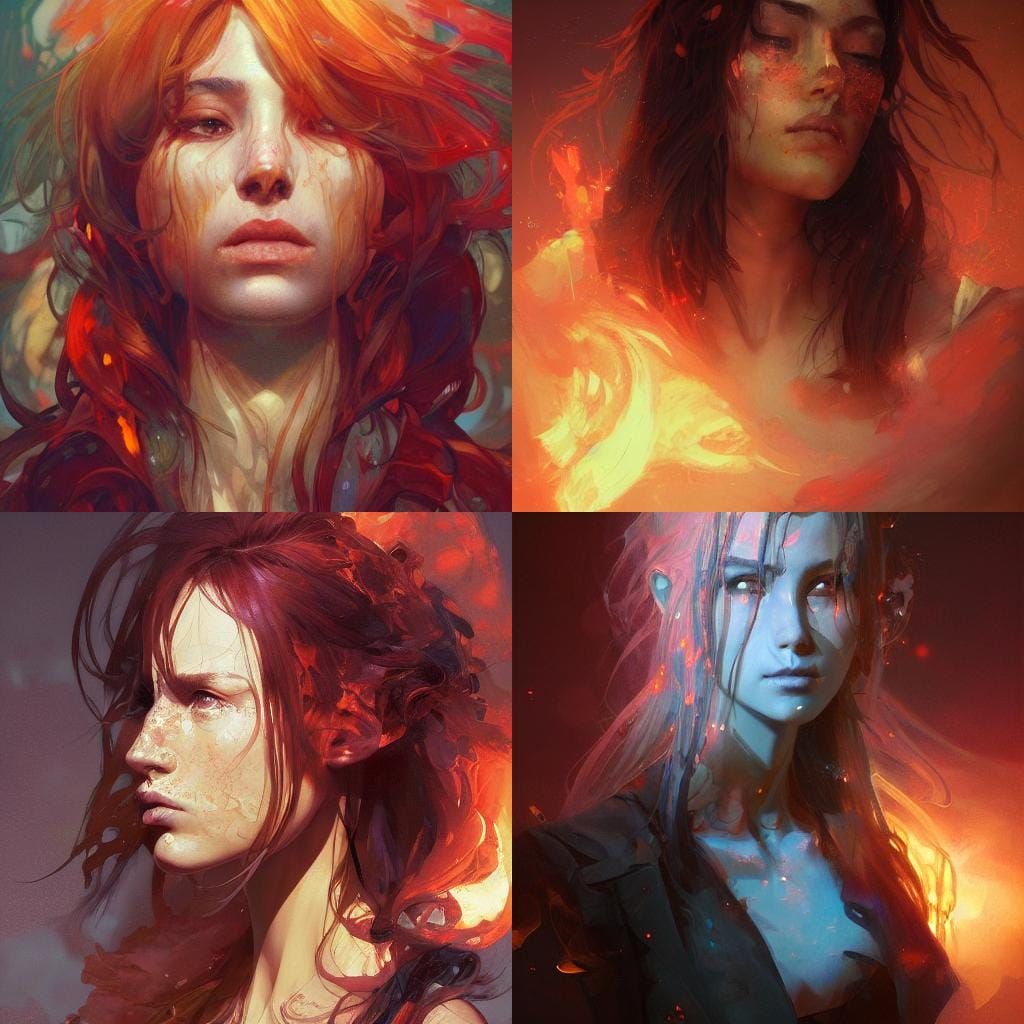 Dazzling Portrait in Triadic Hues with Dynamic Lighting
