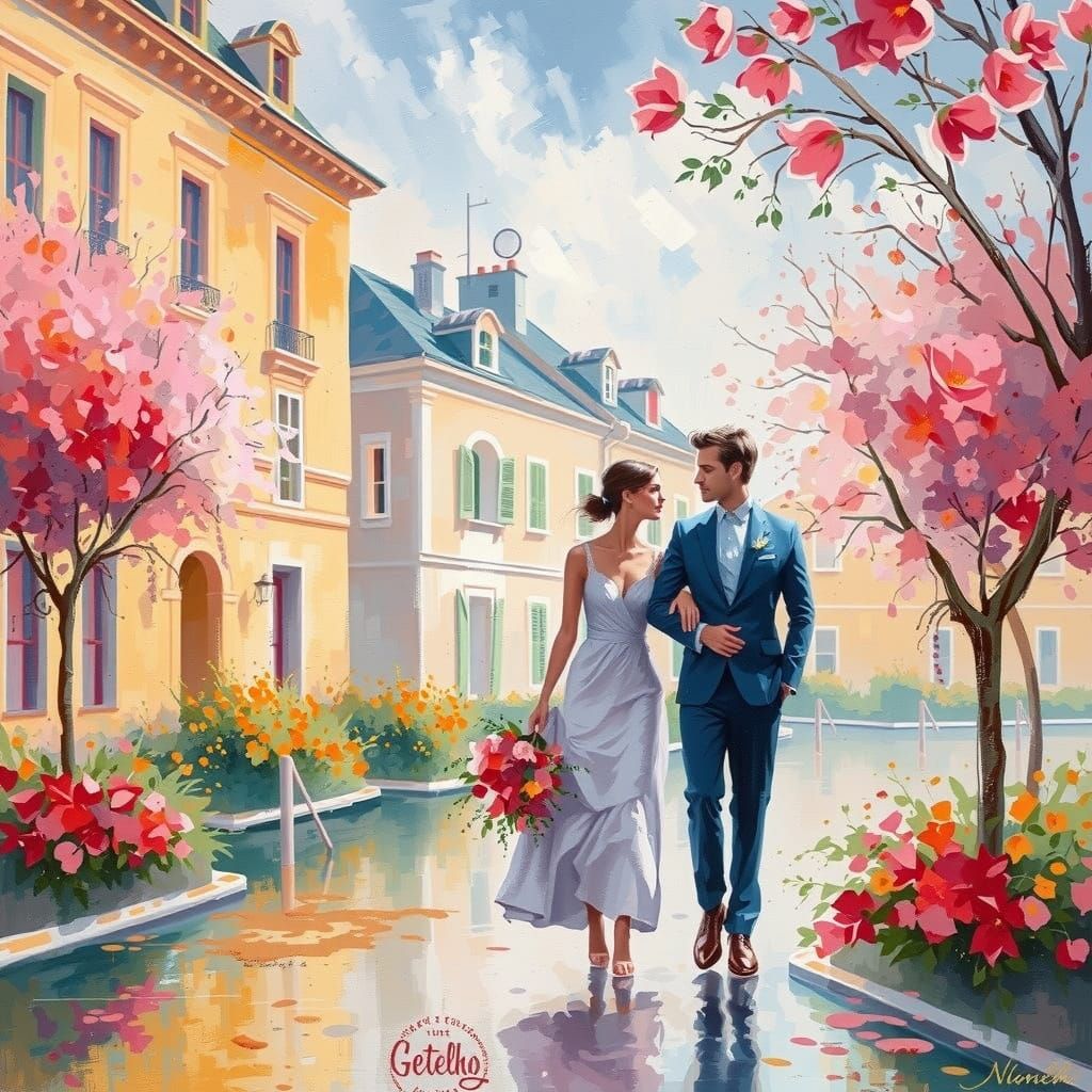 Expressive Portrait of a Woman in Lush Summer Landscape