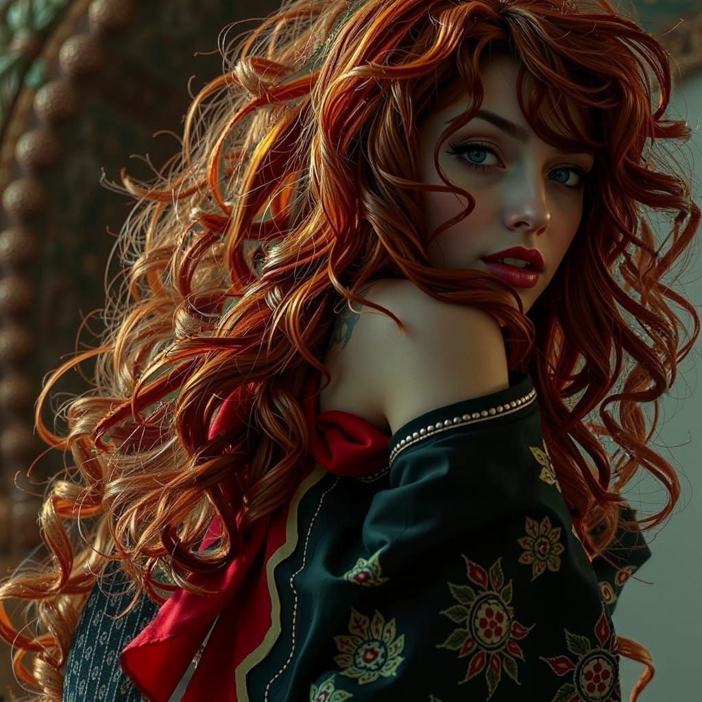 Abstract Twisting Reds: Scarlet, Crimson, Vermillion