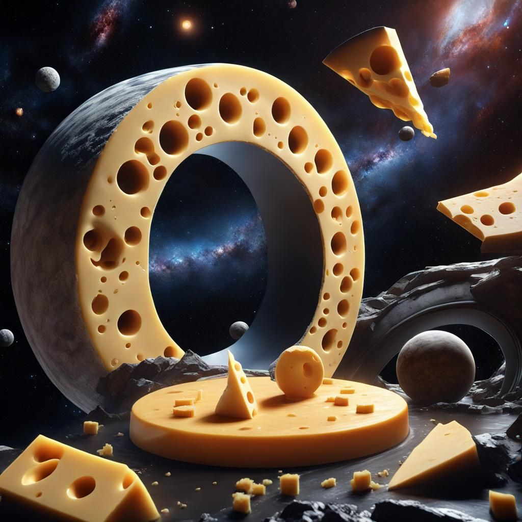 Black Hole Sucks Cheese: Detailed Matte Painting