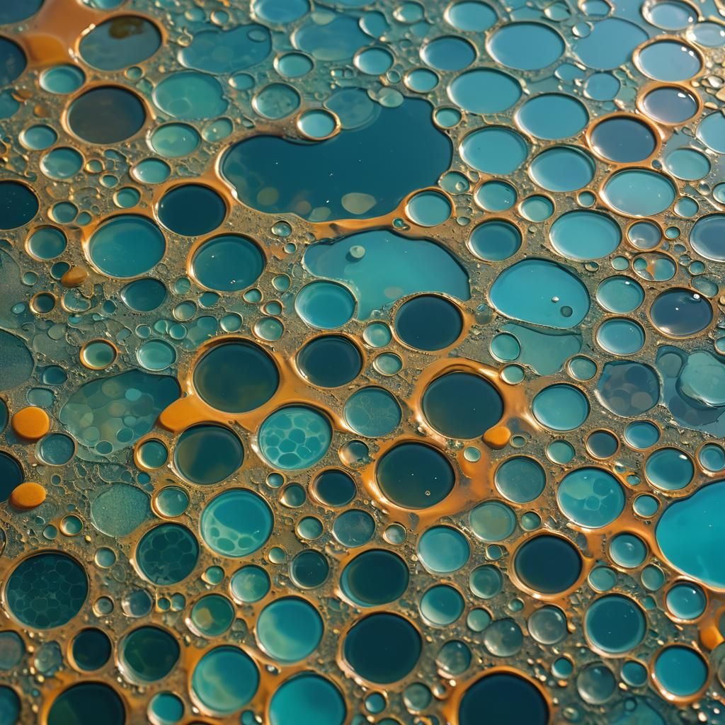 Distorted Turquoise Poolscapes in Abstract Expressionism