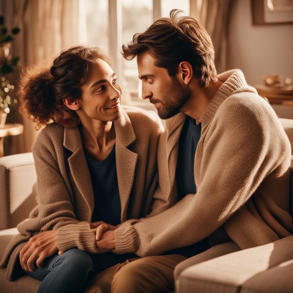 Couple in Intimate Warmth