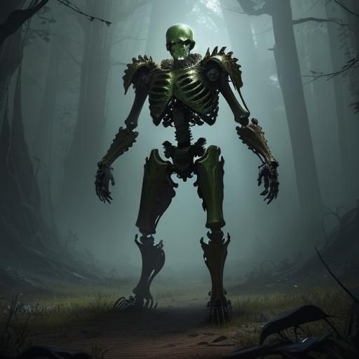 Battle-Worn Skeleton Unveiled in Dark Fantasy