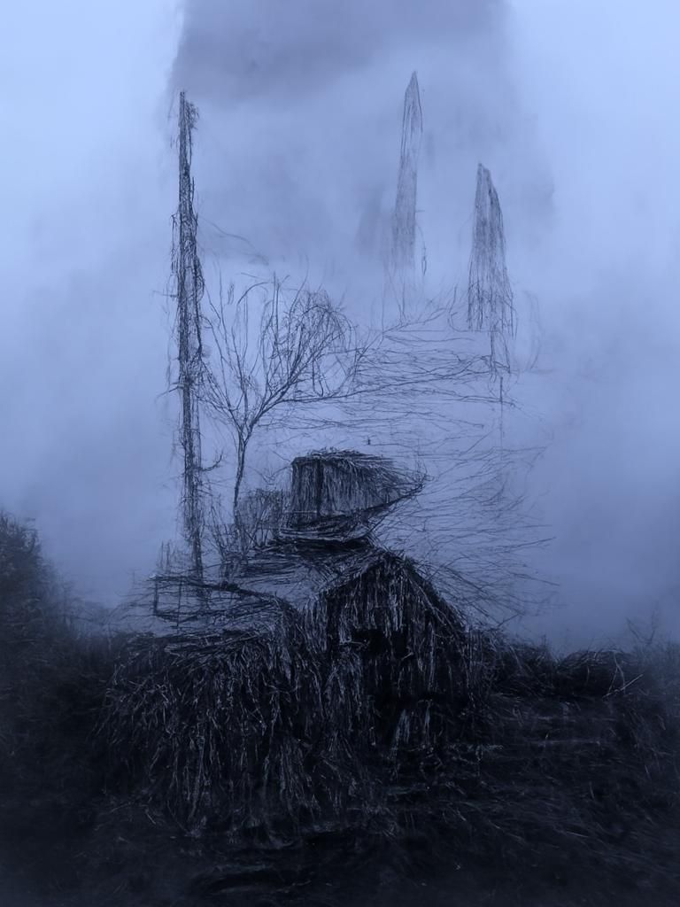 Ethereal Post-Impressionist Foggy Pathway