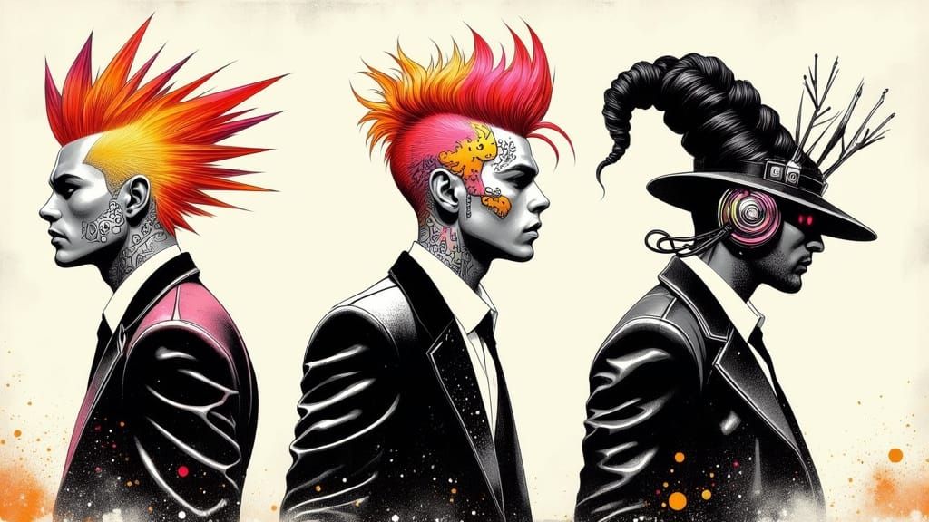 Sleek Punk-Rock Wizard Agents in Futuristic Business Suits