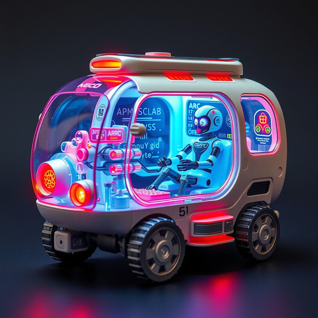 Futuristic Mobile Toy with Robotic Operator