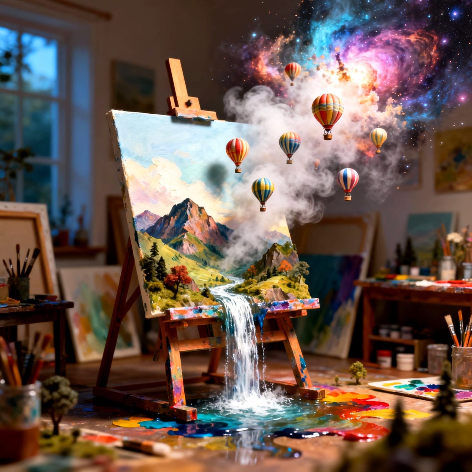 Art Escapes Painting into Surreal Studio Mist
