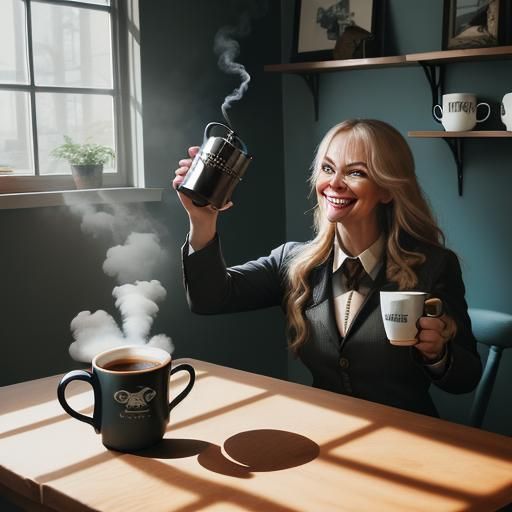 Coffee has a rough time in our house. It gets mugged every single morning!