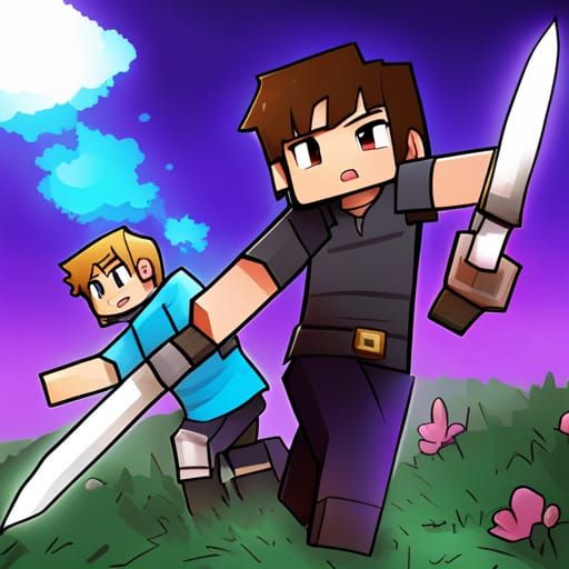 Epic Anime-Style Battle in the Minecraft End