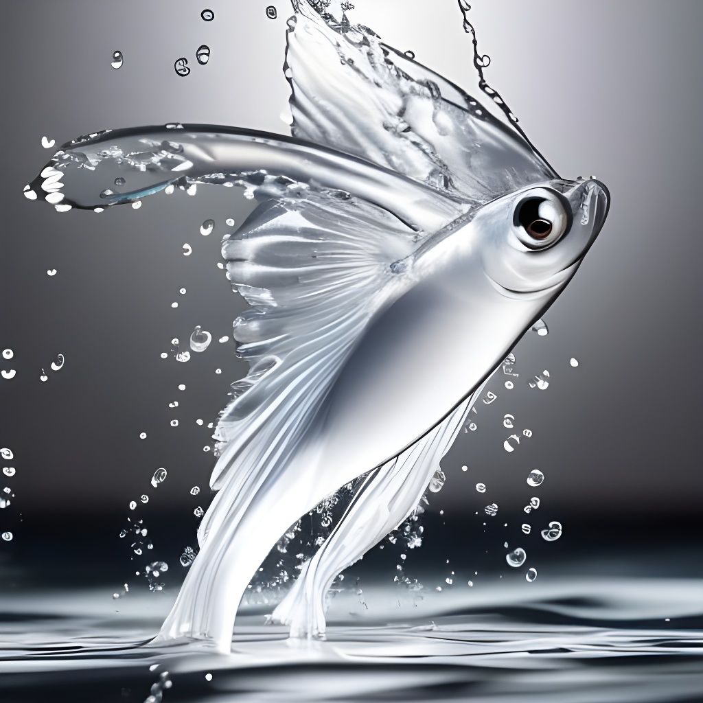 Fish merging from water/Fish made out of water 🐟💧🌊