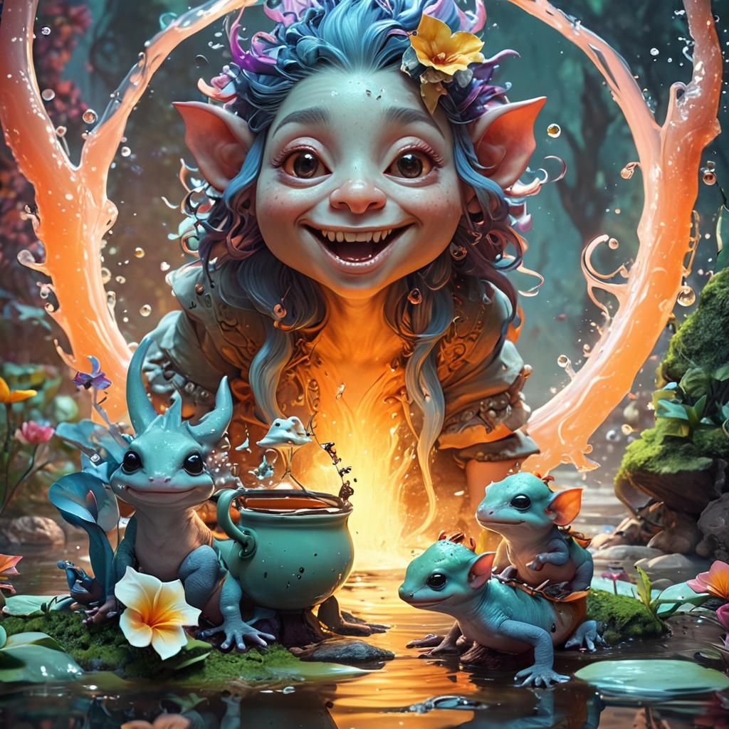 Enchanting Elementals in Vibrant Splendor