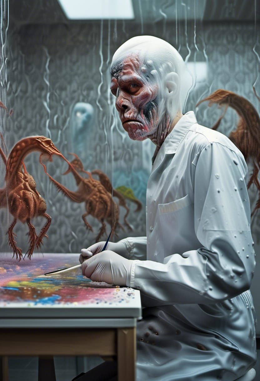 Surreal Galaxy Portrait in Detailed Matte Painting