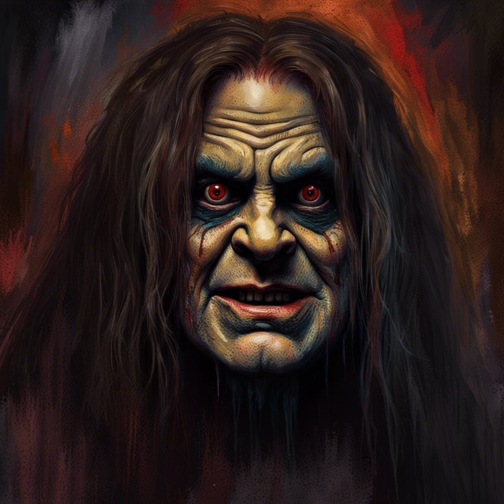 Gothic Masterpiece of Ozzy Osbourne as a Twisted Gothic Seri...