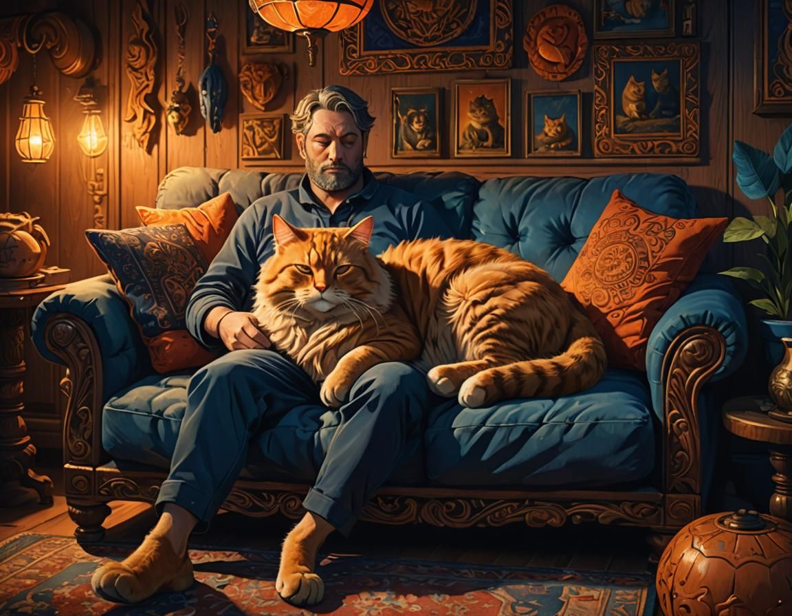 Magical Home Scene in Fantasy Style