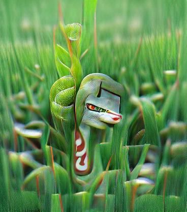 Snake Emerging from the Undergrowth