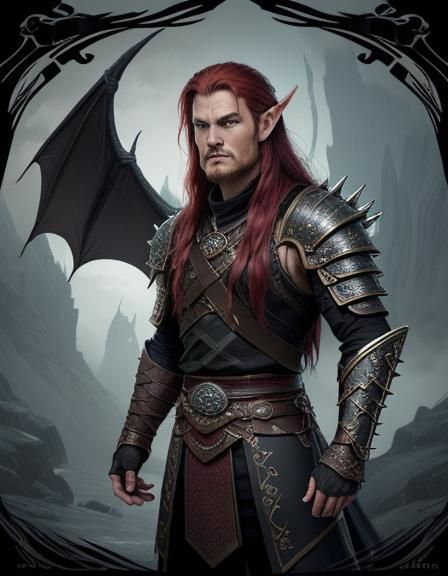 Epic Viking Dragon Fantasy Hero Fights Werewolves on Dark Ta...