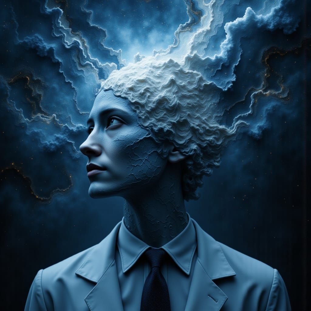 Doctor's Mind: Abstract Digital Painting of Logic and Chaos