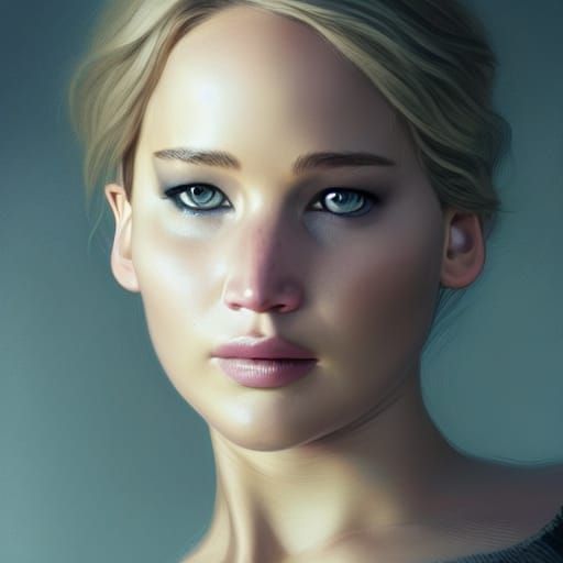 Highly Detailed Cinematic Portrait of Jennifer Lawrence