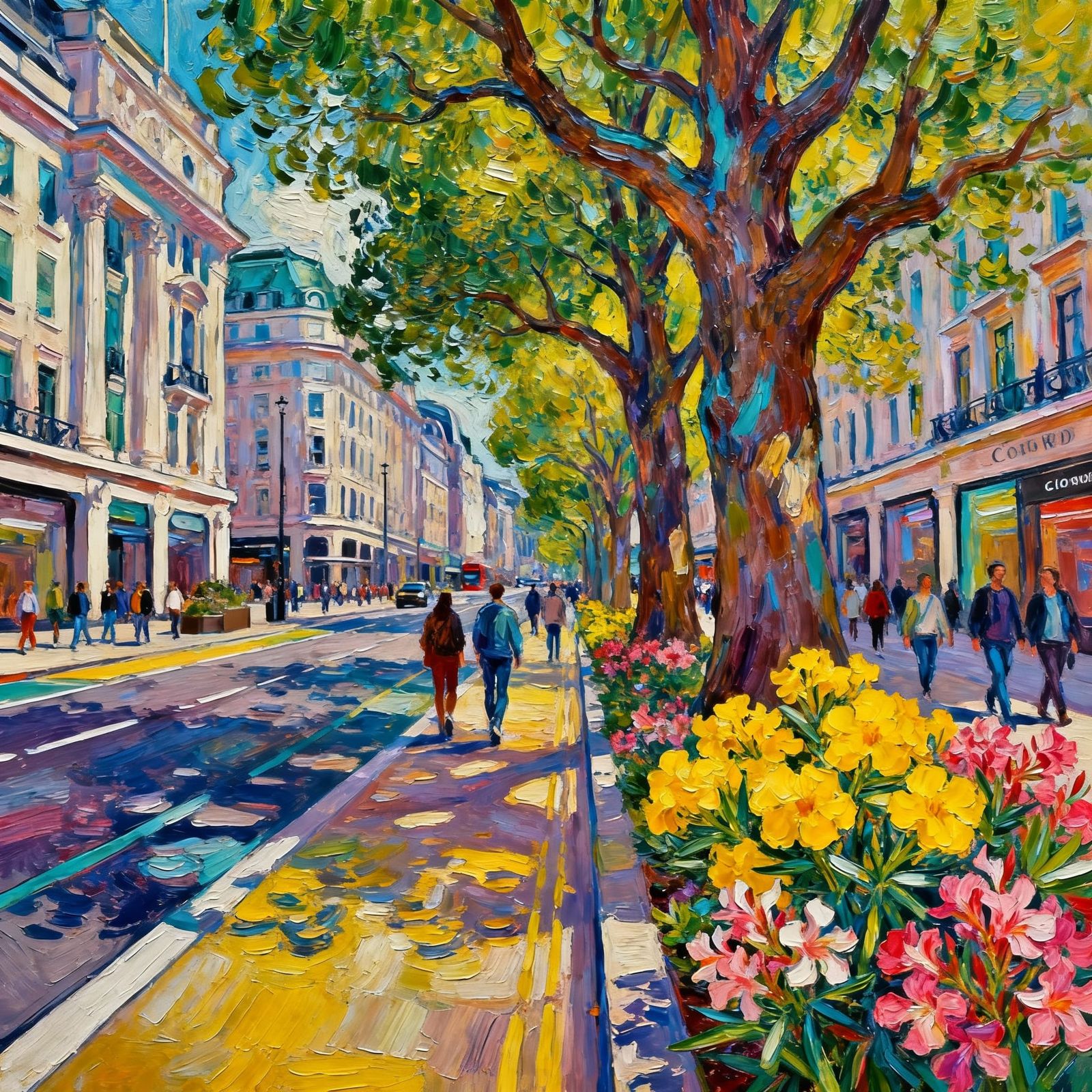 London Oxford Street 2100s: A Vibrant, Car-Free Future