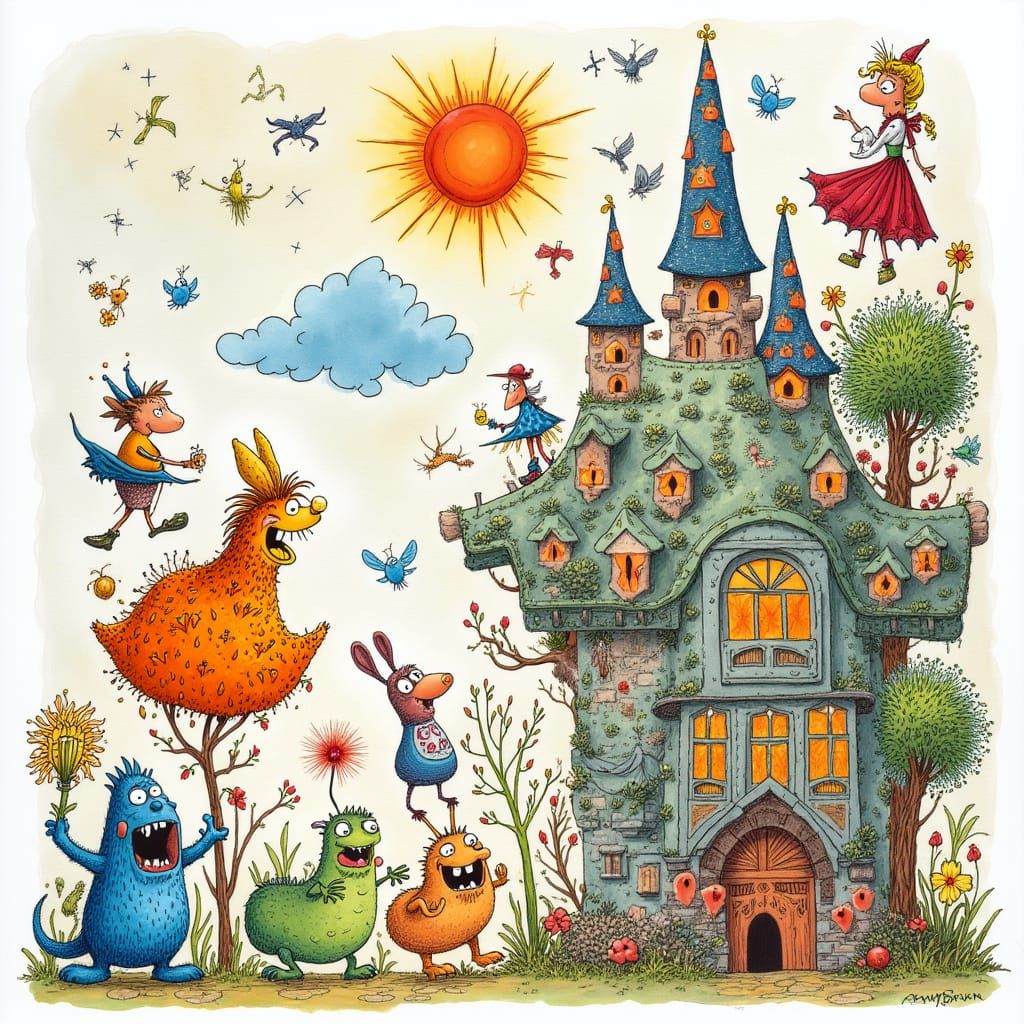 Whimsical Characters in Vibrant, Fantastical Styles