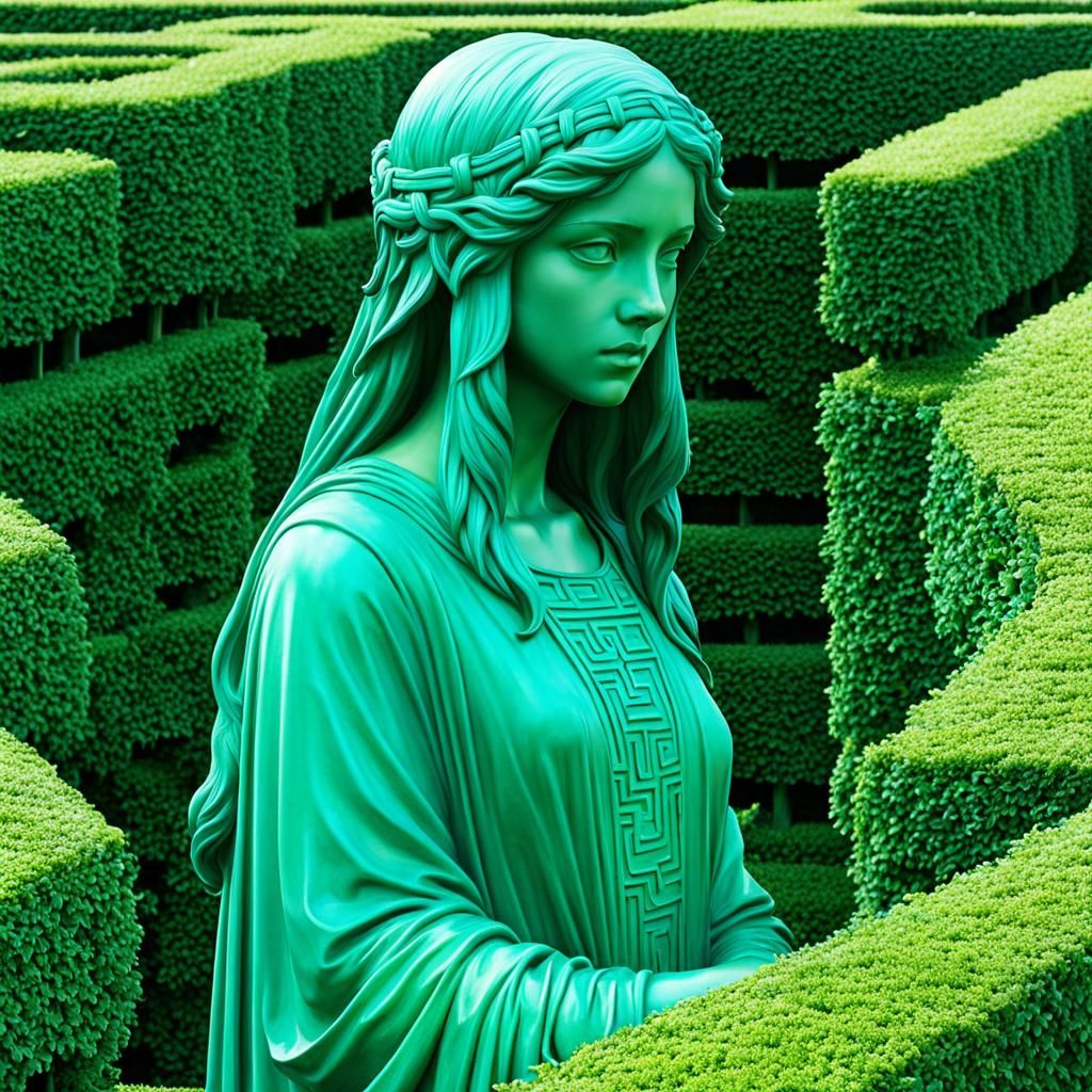 Surreal Beauty in an Enchanted Hedge Maze