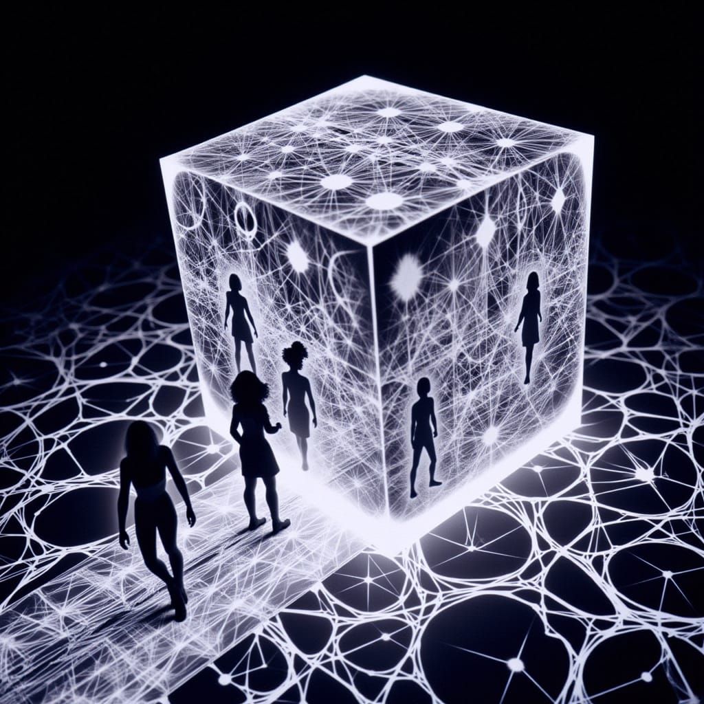 Multifaceted Tesseract Unfolds on Futuristic Runway