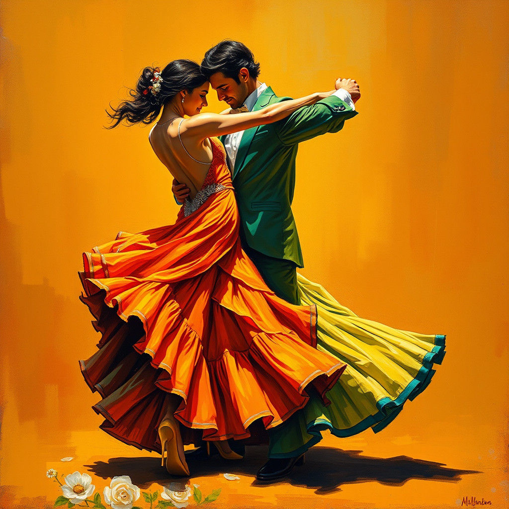 Flamenco Dancers in Vibrant Styles