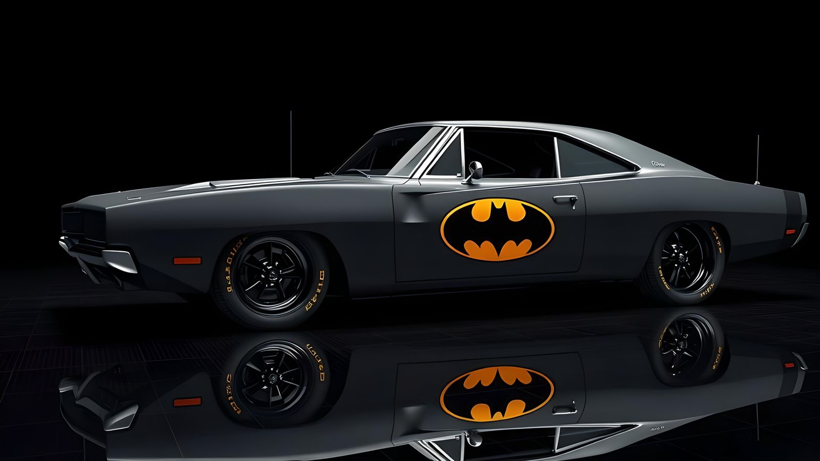 Highly Detailed 1969 Batmobile in Black Carbon Fibre