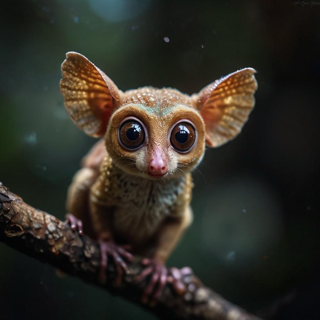 Wildlife Photography of Potto, Colugo, and Kodama in Maximal...