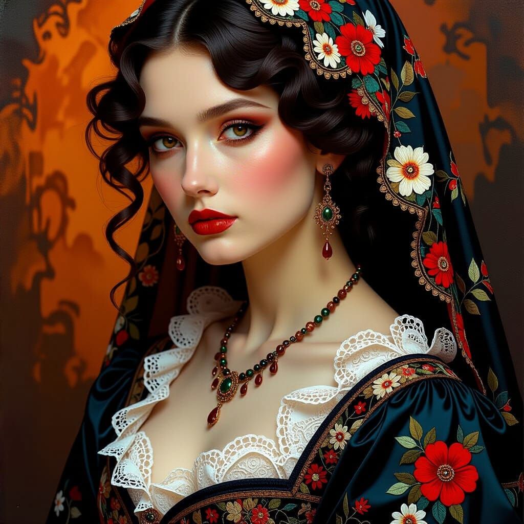 Hyperrealistic Portrait in Dark Mystical Style