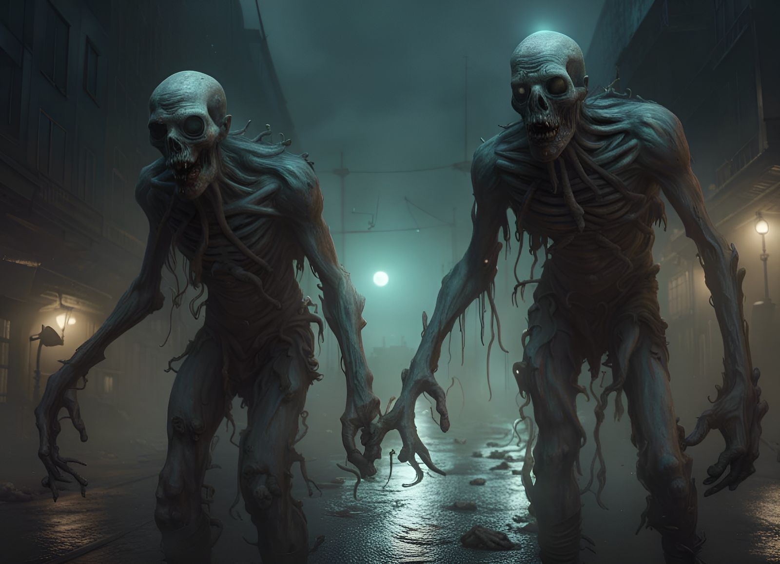 Eerie Apocalypse in Sinister Cyberpunk Style