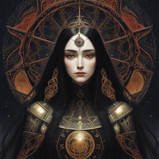 Ethereal Gothic Princess in Cybernetic Dreamscapes