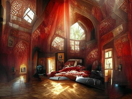 Elegant Morning Room in Warm Realism